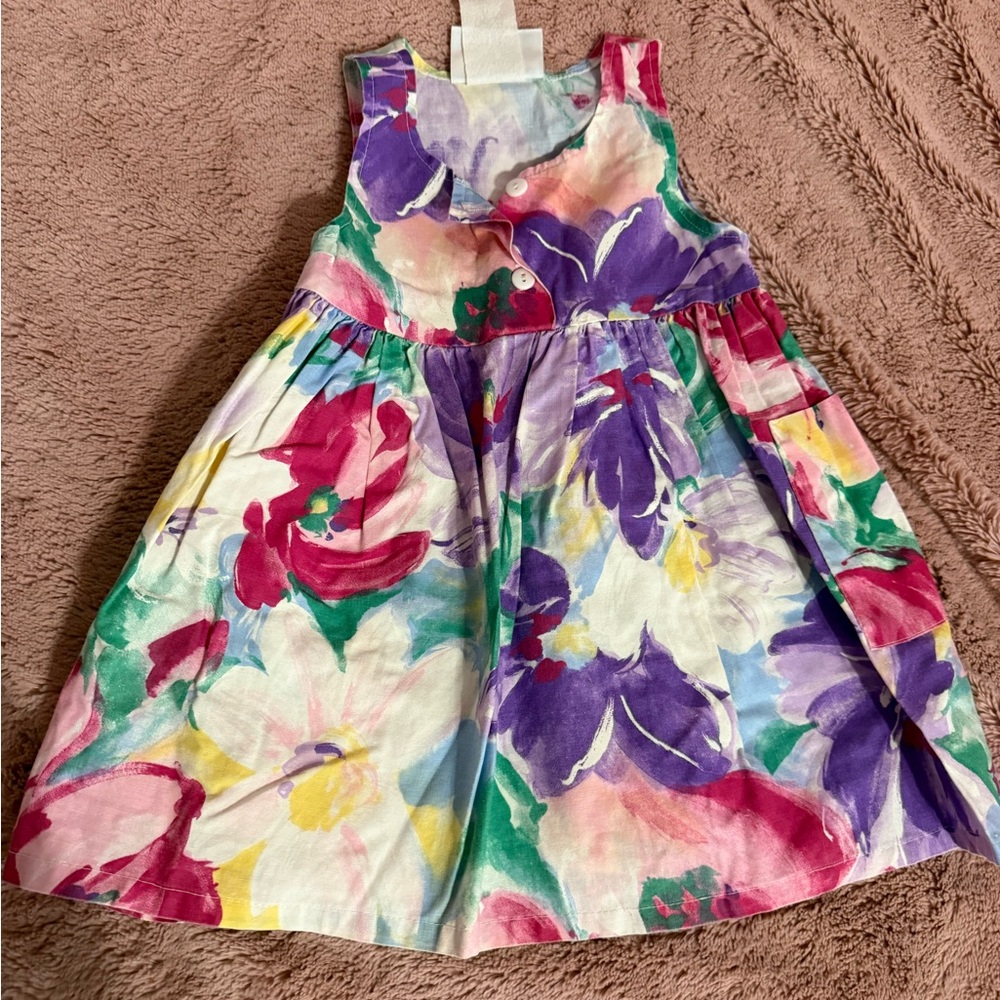 Vintage 90s Floral toddler Dress